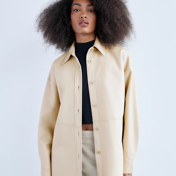 Aritzia Babaton Pelli Vegan Leather Shirt Jacket (s) - Picture 3 of 5